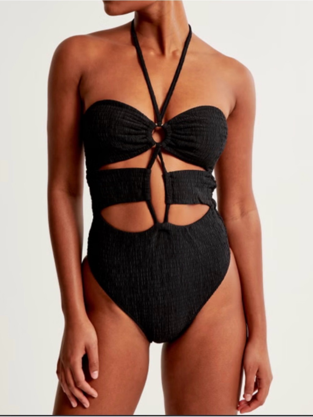 Abercrombie & Fitch Black Cutout One-Piece Swimsuit